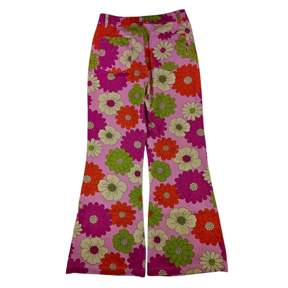 Princess Highway | Bold Flower Print Flair High Rise Jeans | Size 10 - Picture 3 of 5